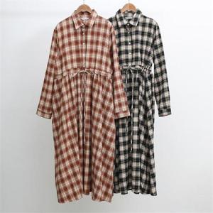 [강물처럼]빅사이즈사랑해요 K599L212 딩체크스트링롱원피스 LY