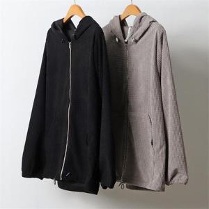 [강물처럼]빅사이즈사랑해요 J503L211 사각와플골덴후드집업 HG