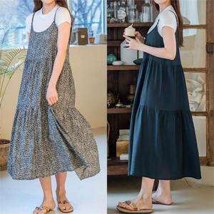 [강물처럼]빅사이즈사랑해요 J067L212 캉캉플레어나시원피스 BZ