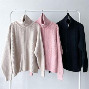 [강물처럼]빅사이즈사랑해요 K660L212 사이드꽈배기집업티 BN (9