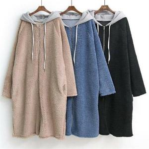 [강물처럼]빅사이즈사랑해요 C039L212 소프트뽀글이배색후드 EM