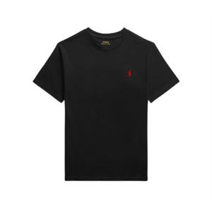 랄프로렌 포니로고 자수 크루넥 반팔 티셔츠 블랙 710707087002