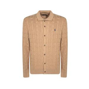 25FW 포니 자수 클래식 카라 가디건 브라운 710979114 003