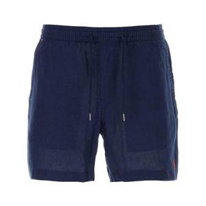 폴로 랄프 로렌 포니로고 자수 프렙스터 리넨 쇼츠 710901802001