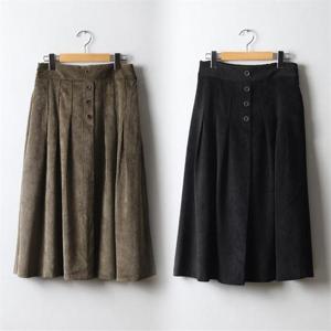 [강물처럼]위쉬몰 PE 앵콜골덴버튼스커트(J613H212) 빅사이즈 (9