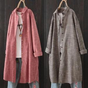 [강물처럼]위쉬몰 LP 스트라이프오버롱셔츠(J094H301) 빅사이즈