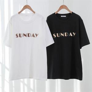 [강물처럼]빅사이즈사랑해요 K761L301 데이자수30수기모반팔티 L