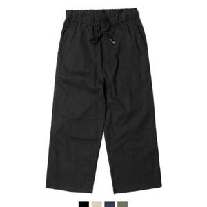 [의류] 린넨 8부 와이드 밴딩팬츠