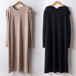 [강물처럼]위쉬몰 DL 사각숄더스트랩원피스(F752H211) 빅사이즈