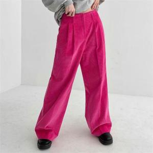 [강물처럼]아이우먼 유니크골덴컬러통팬츠 EZN648M211 빅사이즈