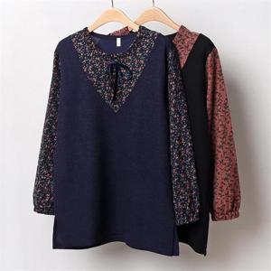 [강물처럼]빅사이즈사랑해요 B745L211 꽃벨벳퍼프트임롱니트 MN