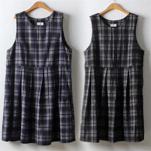 [강물처럼]위쉬몰 CH 더블체크주름원피스(J457H211) 빅사이즈 (9