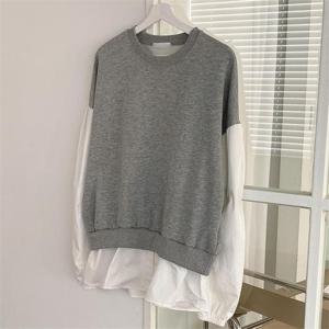 [강물처럼]아이우먼 기모맨투맨블라우스 SSN618M211 빅사이즈 (9