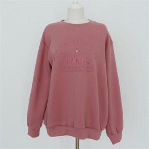 [강물처럼]아이우먼 오버핏영어자수맨투맨 WBN605M211 빅사이즈