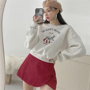 [강물처럼]아이우먼 장화강아지나염맨투맨 MAN639M211 빅사이즈