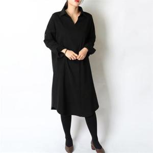 [강물처럼]빅사이즈사랑해요 7620L211 피치셔츠카라원피스 HG (9