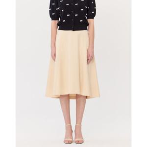 질스튜어트 뉴욕 여성 26SS 베이지 절개장식 울혼방 플레어스커트 JSSK6B210I2