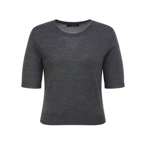 질스튜어트 뉴욕 여성 26SS 차콜그레이 멜란지 울 반팔니트 JSSW6B360CG