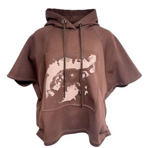 [데시데]프린트포인팅 기모후드 티셔츠 DPW609