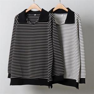 [강물처럼]빅사이즈사랑해요 J450L211 단가라카라니트맨투맨 MN