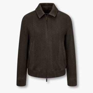 [엠포리오 아르마니]남성 엠보싱 투웨이 지퍼 레더 자켓(A514309012)