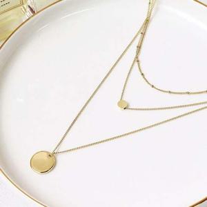 편한 사이 코인 3줄 목걸이