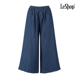 르샵  프린지 데님 와이드 팬츠 (BQ3PT004A)