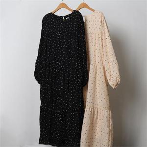 [강물처럼]빅사이즈사랑해요 K430L211 점박이셔링롱원피스 LY (9