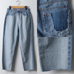 [강물처럼]위쉬몰 LO 투톤밴딩코튼일자진847(J437H211) 빅사이즈