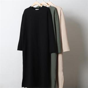 [강물처럼]빅사이즈사랑해요 K501L211 스판골지옆트임원피스 LY