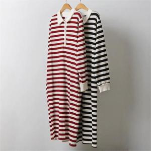 [강물처럼]빅사이즈사랑해요 J404L211 스판골지단가라원피스 CH