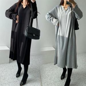 [강물처럼]위쉬몰 RA 앞트임넥기모롱원피스(F828H211) 빅사이즈