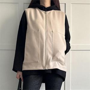 [강물처럼]아이우먼 사각포켓스트링조끼 SMN866M301 빅사이즈 (9