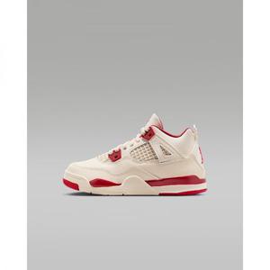 나이키 조던 4 레트로 페일 아이보리 앤 터프 레드 리틀키즈 신발 - 아이보리시에라 HV4385-108 367002