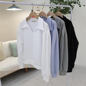 [강물처럼]빅사이즈사랑해요 G609L301 오픈카라퍼프맨투맨 GG (9