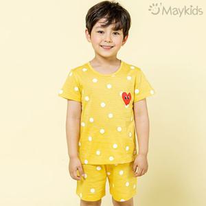 [메이키즈]미니하트포인트옐로우 오가닉 5부쟈가드