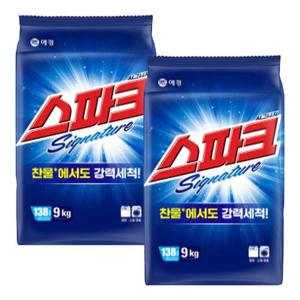 애경 스파크 시그니처 찬물전용 리필 9kg X 2개(1박스)