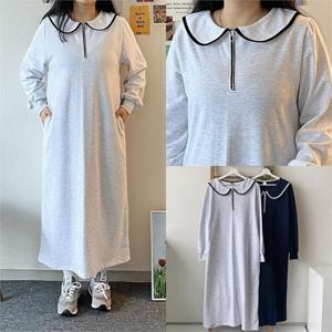 [강물처럼]위쉬몰 GO 랍빠지퍼카라원피스(K824H301) 빅사이즈 (9