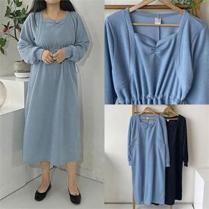 [강물처럼]위쉬몰 GO 볼레로셔링스냅원피스(K823H301) 빅사이즈