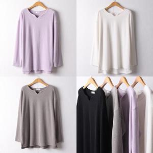 [강물처럼]위쉬몰 OL 라운드브이골지긴팔티(I150H301) 빅사이즈