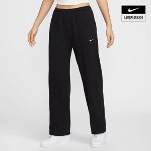 나이키 우먼스 스포츠웨어 칠 미드 프렌치 테리 오픈 헴 팬츠 HF6459-010 386862