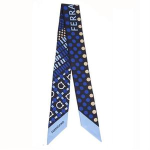 페라가모 간치니 로고 실크 스키니 스카프 32 0911 775428