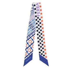 페라가모 간치니 로고 실크 스키니 스카프 32 0911 775430