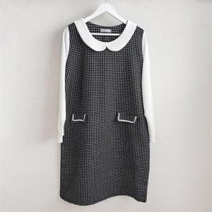 [강물처럼]아이우먼 배색체크물결원피스 BSN918M302 빅사이즈 (9