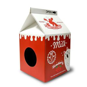 [베스트쇼핑]테비 밀크 하우스 스크레쳐 - 딸기우유