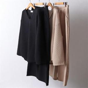 [강물처럼]빅사이즈사랑해요 I138L302 골지라운딩긴팔투피스 DL