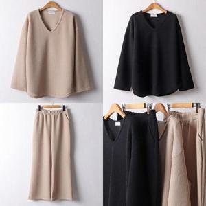 [강물처럼]위쉬몰 DL 골지브이넥긴팔투피스(I138H302) 빅사이즈