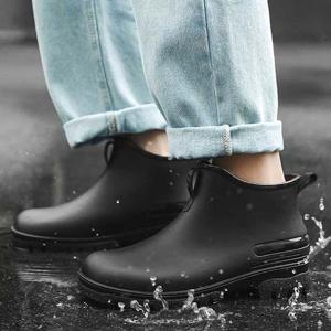 주방일장화패션 남녀 공용 직장인 비올 때 숏 레인 부츠 발목 장화