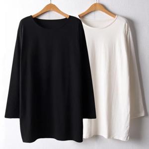 [강물처럼]위쉬몰 WW 힐링베이직기모롱티(7947H302) 빅사이즈 (9