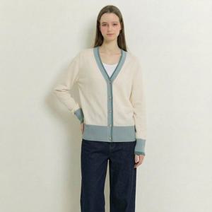 [미니마리][미니마리] 브이투배색가디건 (MMB1CD04)